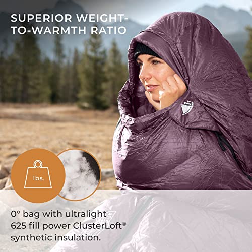 0°F Synthetic Mummy Sleeping Bag with Compression Stuff Sack O935842