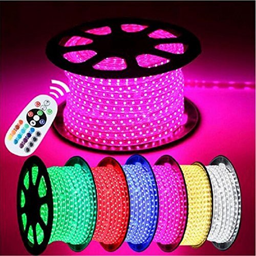 110V SMD5050 LED Strip Light with Connector 30 FT Y568