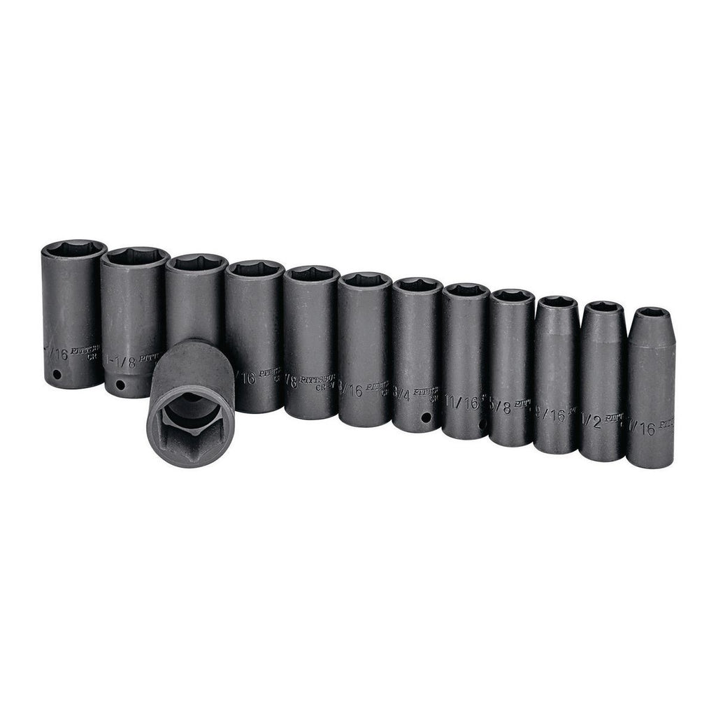 1/2 in. Drive SAE Impact Deep Socket Set, 13 Piece D3071