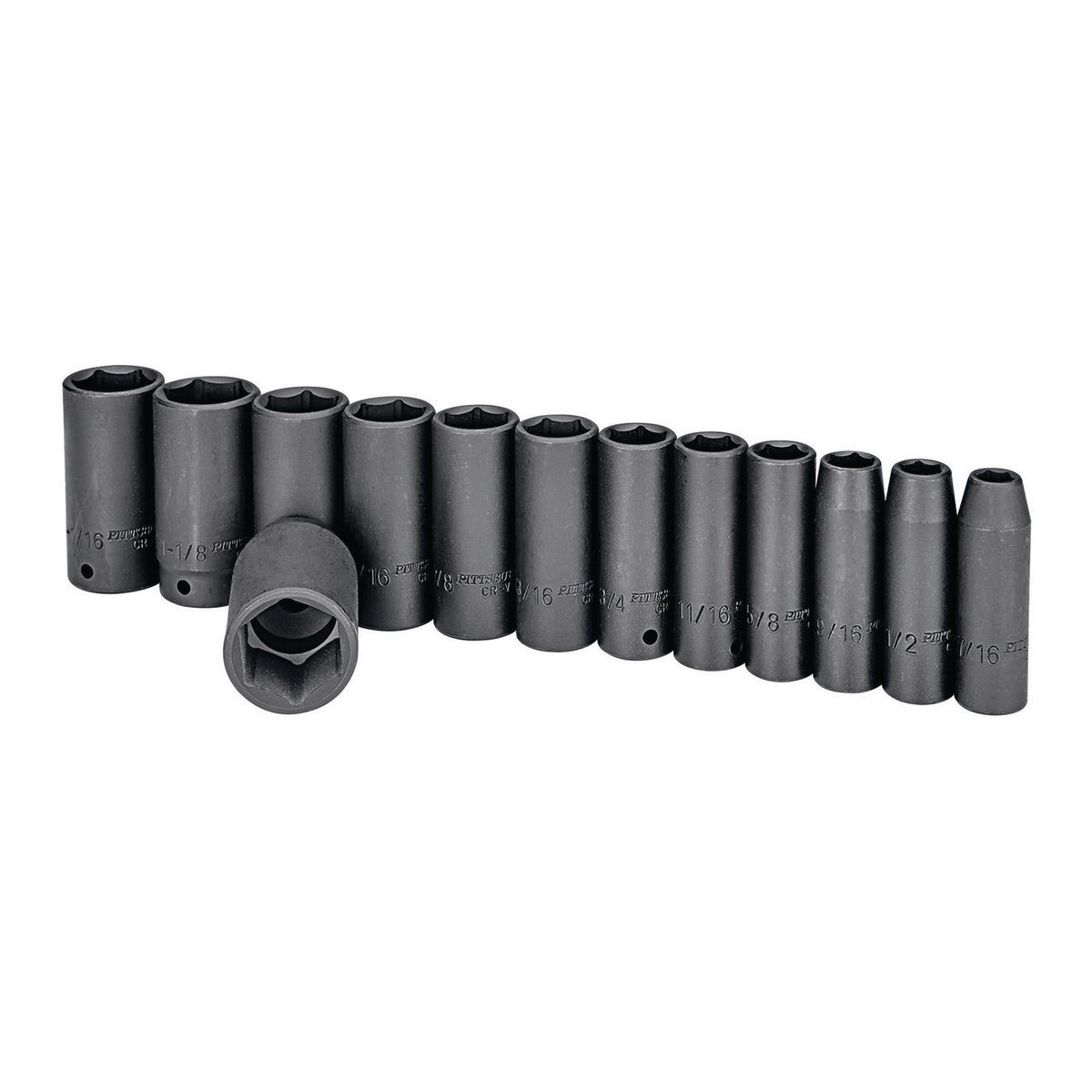 1/2 in. Drive SAE Impact Deep Socket Set, 13 Piece D3071