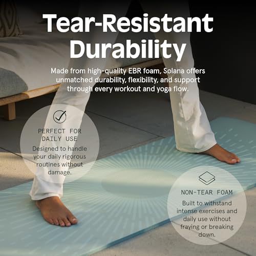 1" Thick Non Slip Yoga Mat with Nylon Carry Strap P777