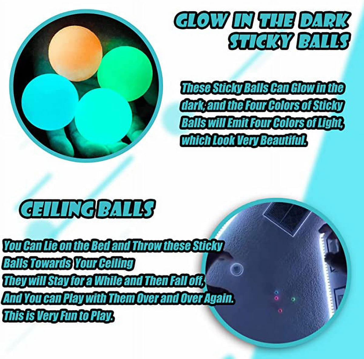 Glow in the Dark Sticky Balls H128