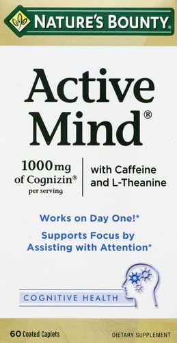 1000 mg Cognizin with L-Theanine and Caffeine Caplets K181