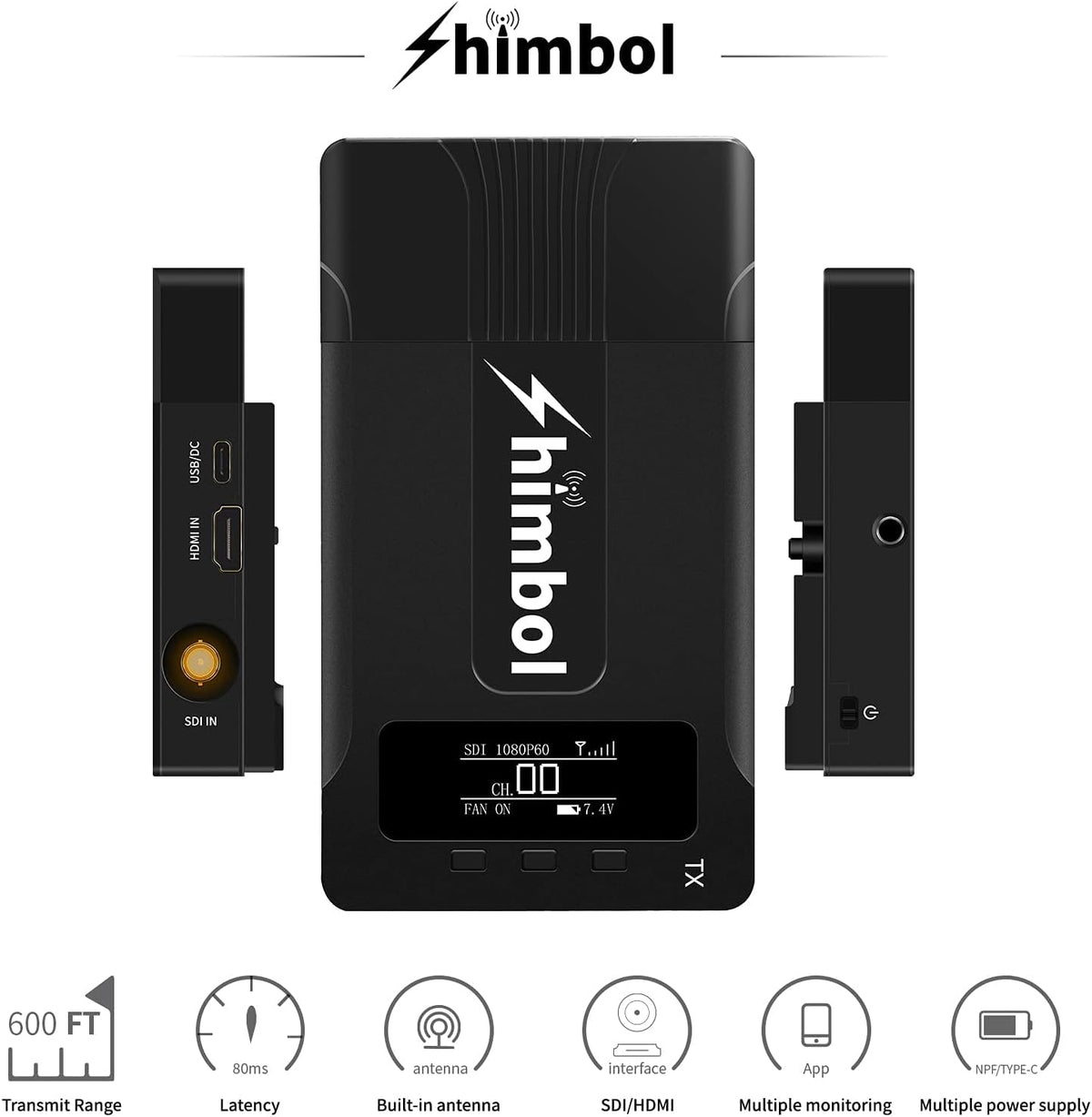 1080P60 HDMI&SDI Wireless Video Transmission System Transmitter & Receiver Y381