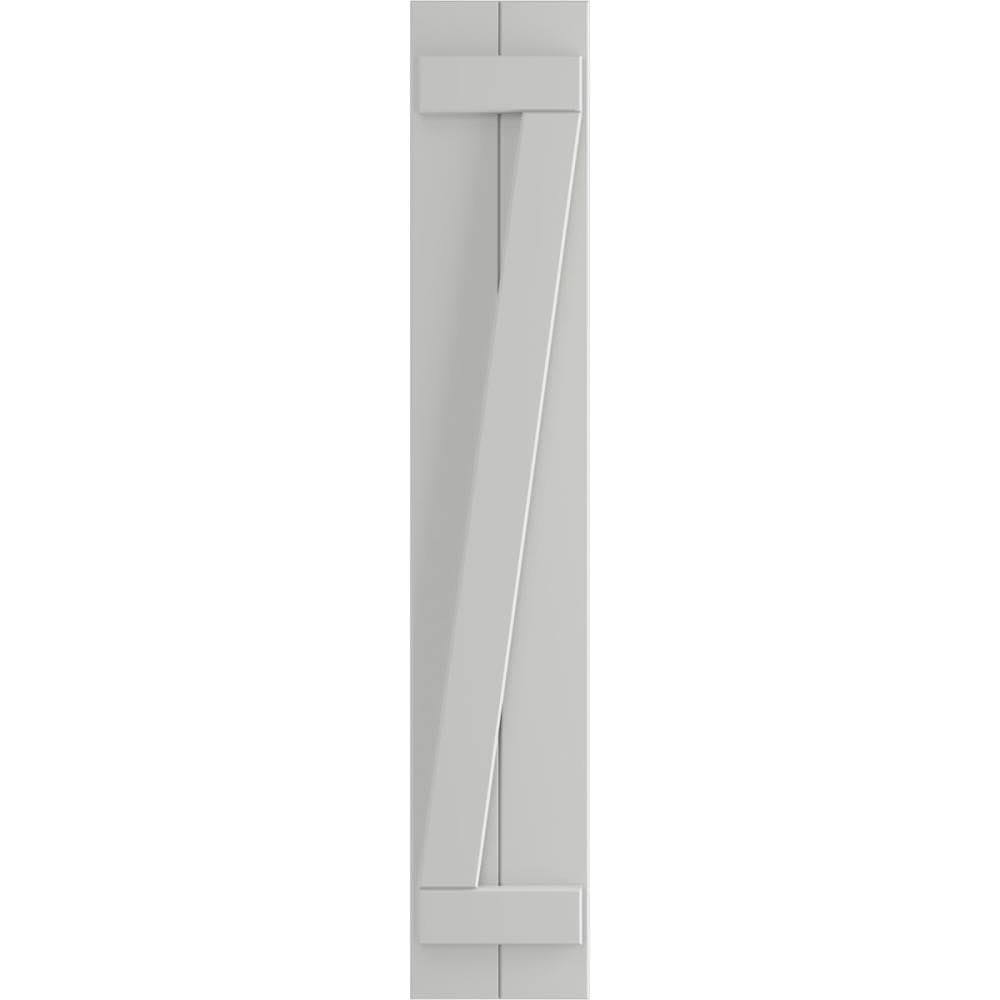 10-3/4x22 x 62x22 PVC Board and Batten Shutters, Hailstorm Gray (Per Pair) E948