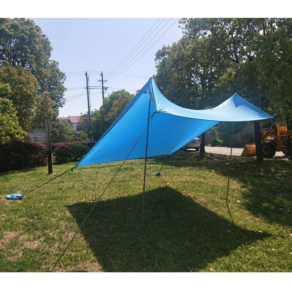 10 x 10 ft Pop Up Beach Canopy Tent with Stability Poles O250110